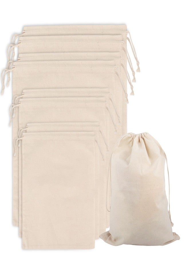 Klmnop Reusable Cotton Produce Bags, Organic Cotton Vegetable Bags Washable, Muslin Storage Bags with Drawstrings for Snacks, Clothes Storage and Shopping - Set of 8(2XL, 2L, 2M, 2S) - Image 1
